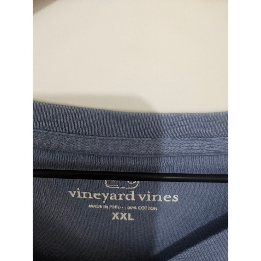 Vineyard Vines Mens XXL Blue Lobster Whale Logo Pocket T-Shirt Short Sleeve - Picture 3 of 5